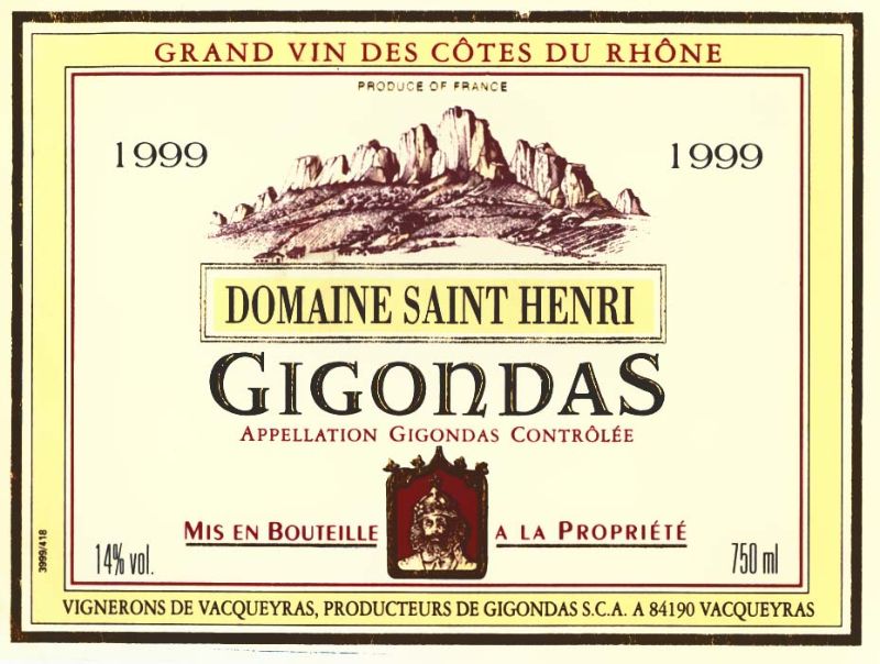 Gigondas-St Henri 1999.jpg